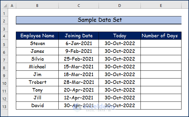 Easy Ways to Apply Excel Formula to Count Days from Date to Today
