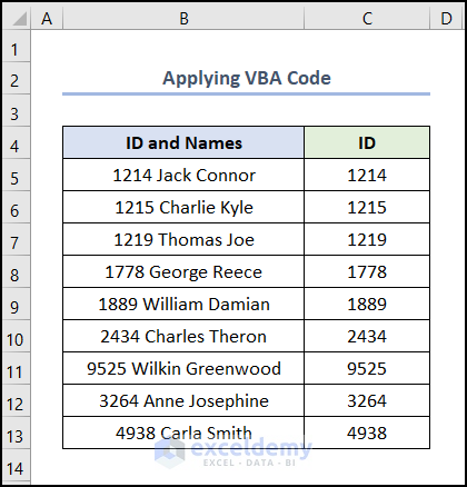 how to separate numbers in excel using formula with VBA Code