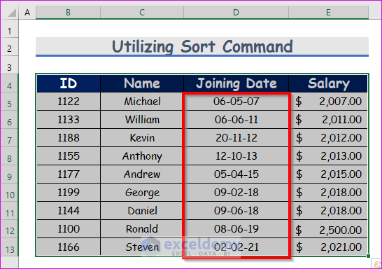 Utilizing Sort Command to Sort Dates by Year in Chronological Order