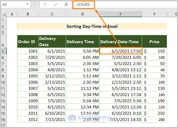 Sorting Date-Time in Excel