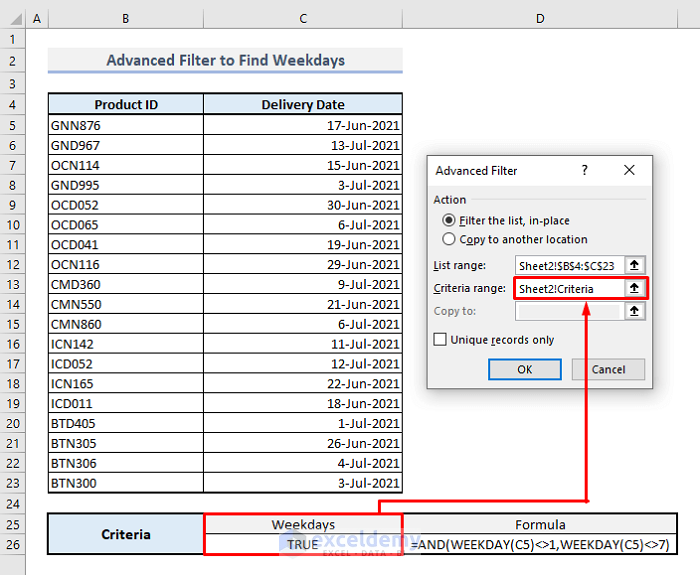 advanced filter with multiple criteria overview