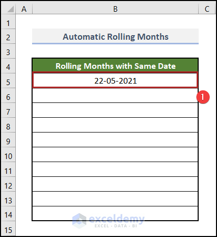 How to Create Automatic Rolling Months in Excel