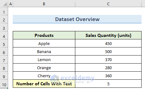 how do i count cells with text in excel