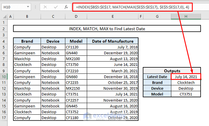 index match max to find latest date with multiple criteria