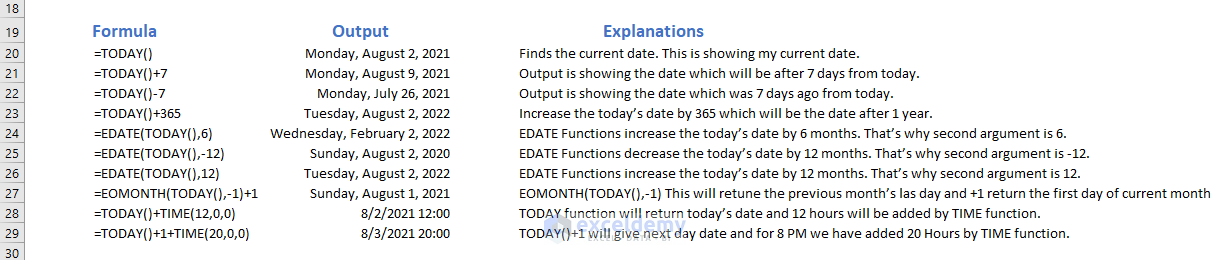  Explanation of TIME function