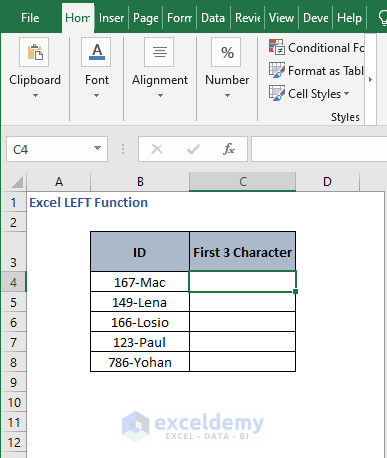 Value conversion data - Excel LEFT Function