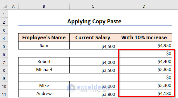 Copying Formula to Non-Adjacent Cells in Excel with changing cell references