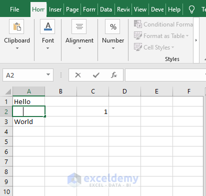 Space entry - Excel COUNTBLANK Function
