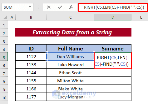 Extract Data from a String
