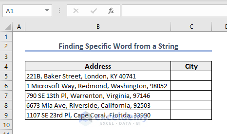 15-dataset to find specific word in a string