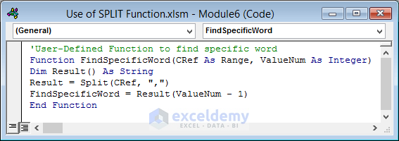 16-vba code to find specific word in a string
