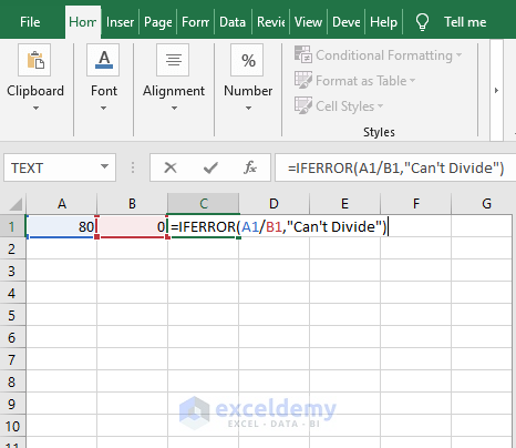 string as value_if_error - Excel IFERROR Function