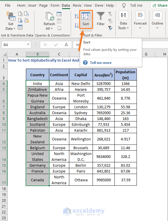 Advanced sort - How To Sort Alphabetically In Excel And Keep Rows Together
