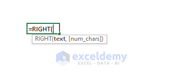 Excel RIGHT Function Syntax & Arguments