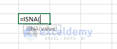 Syntax - Excel ISNA Function