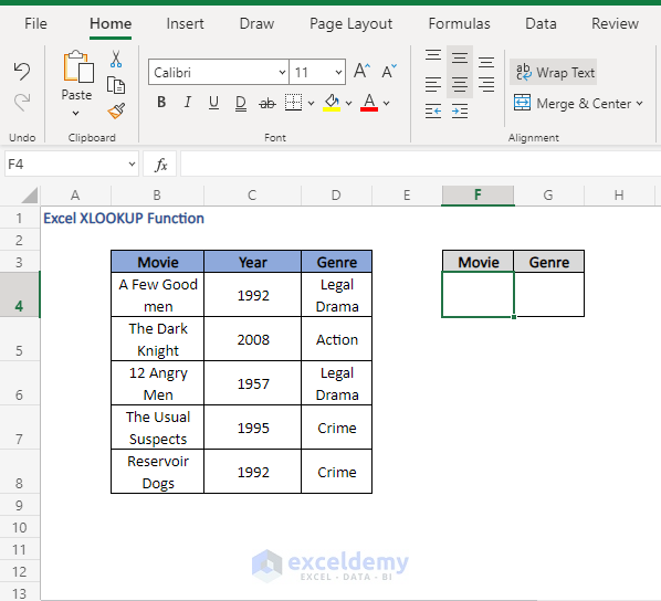 Basic exact match - Excel XLOOKUP Function
