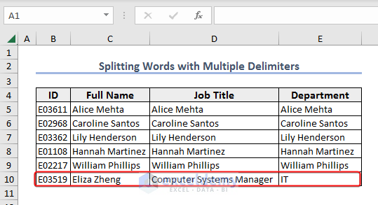 32-result of splitting words with multiple delimiters