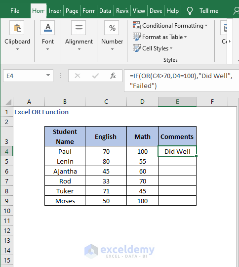 IF-OR- Excel OR Function
