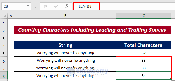 Excel LEN Function