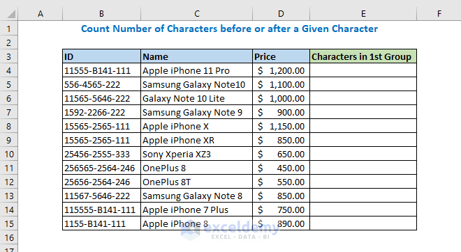 Count Number of Characters before or after a Given Character