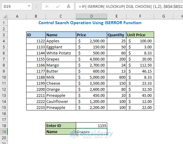 How To Use ISERROR Function In Excel With 5 Examples ExcelDemy