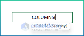 Excel COLUMNS Function