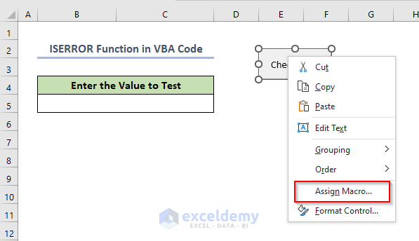 Excel ISERROR Function
