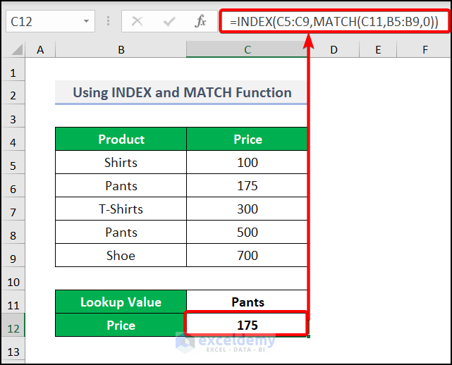 Finding a Value Corresponding to Another Value for excel match function