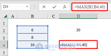 Use of Cell Ranges inside MAX Formula