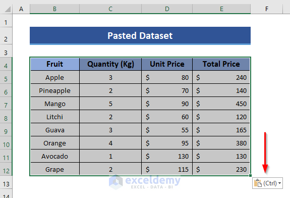 How to Copy and Paste in Excel without Changing the Format