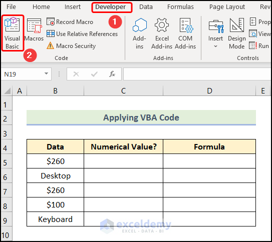 Using VBA in Excel