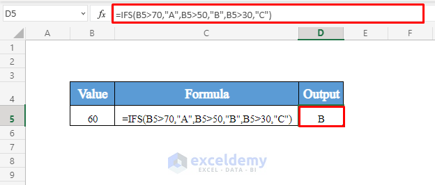 IFS Function in Excel
