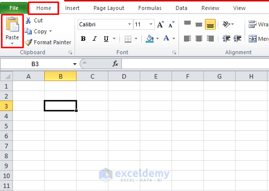 Paste Option in Excel Toolbar to Copy and Paste in Excel Without Changing the Format
