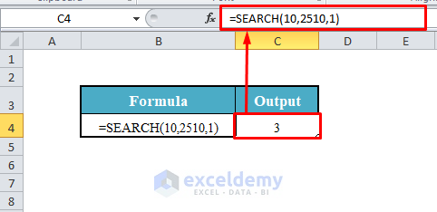 SEARCH Function with Numbers