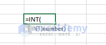 The INT Function in Excel
