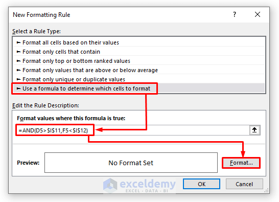 and function with conditional formatting in excel