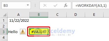 Excel WORKDAY Function Errors