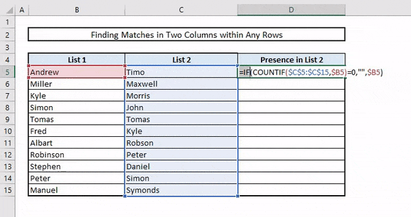 find matches or duplicate values in excel overview