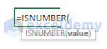 isnumber function syntax