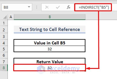text to cell reference with indirect function in excel