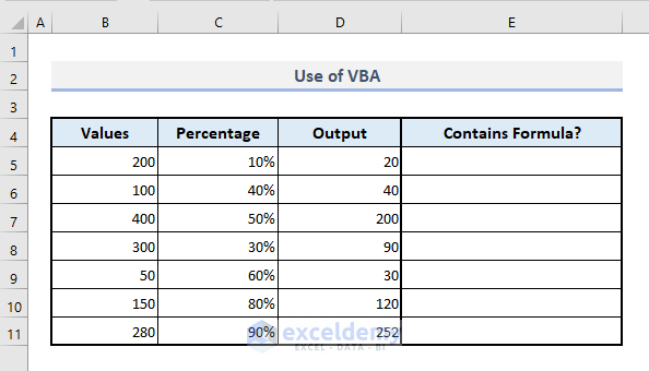 using vba to filter cells with formulas in excel