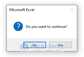 vbquestion icon for msgbox function in excel vba