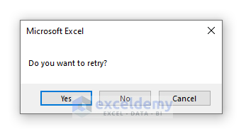 vb yes no cancel button for msgbox function in excel vba
