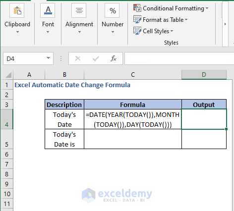 Complex formula - Excel Automatic Date Change Formula