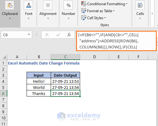 Drag down to next rows - Excel Automatic Date Change Formula