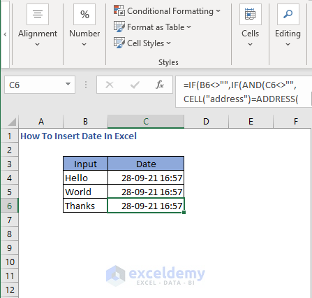 Populate data to insert dates