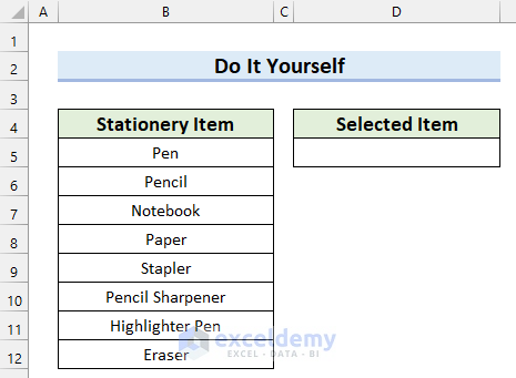 Practice Sheet for How to Create a Drop Down List for Multiple Selection in Excel