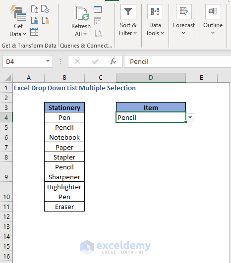 New replace earlier selection - Excel Drop Down List Multiple Selection