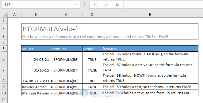 isformula function excel syntax and examples