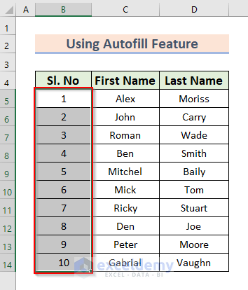 Using AutoFill to Autocomplete from List in Excel